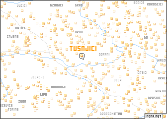 map of Tušnjići