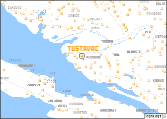map of Tuštavac