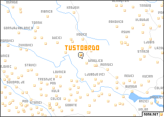 map of Tusto Brdo