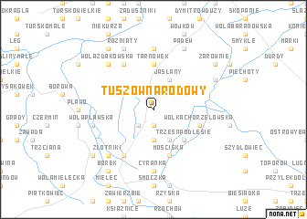 map of Tuszów Narodowy