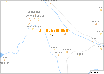 map of Tūtang-e Shīrīsh