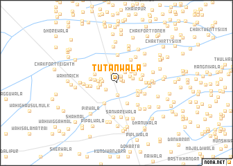 map of Tūtānwāla