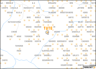 map of Tʼutʼē