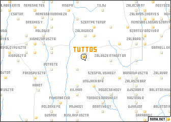 map of Tüttös