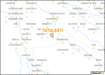 map of Ţuţuleşti