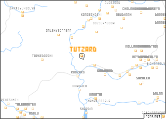 map of Ţūt Zard