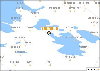 map of Tuunala