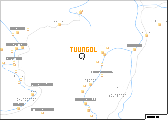 map of Tuŭn-gol