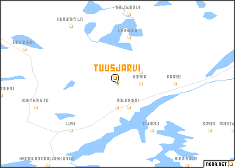 map of Tuusjärvi