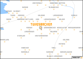 map of Tuvesbacken
