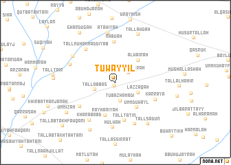 map of Ţuwayyil