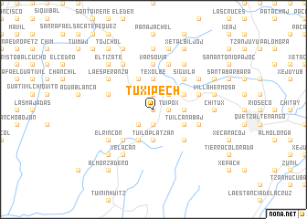 map of Tuxipech