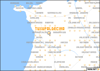 map of Tuxufal de Cima