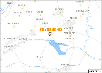 map of Tuyabŭghiz