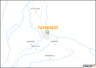 map of Tüymekent