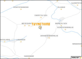 map of Tuymetkino