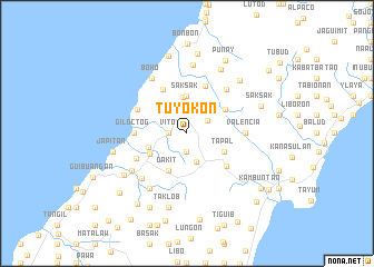 map of Tuyokon