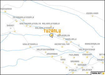 map of Tūzānlū