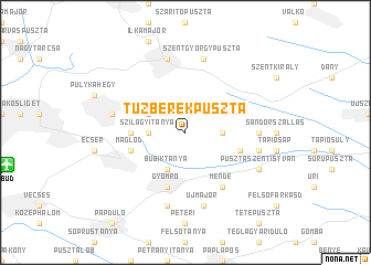 map of Túzberekpuszta