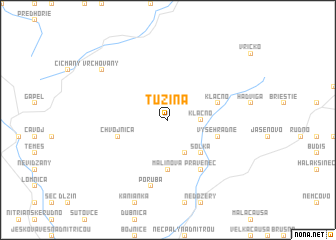 map of Tužina