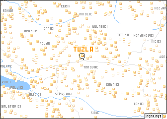 map of Tuzla