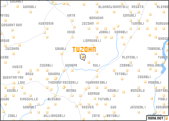 map of Tuzohn