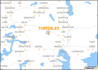 map of Tvärdalen