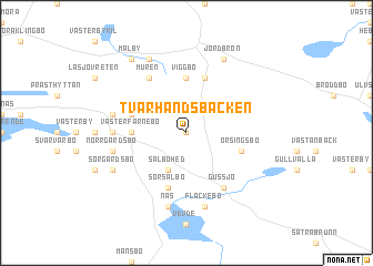 map of Tvärhandsbäcken