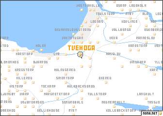 map of Tvehöga