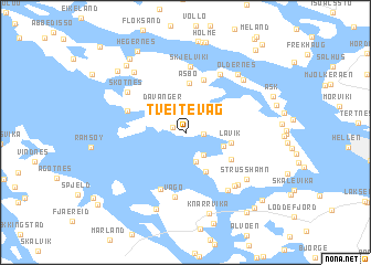 map of Tveitevåg