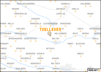 map of ʼt Velleken