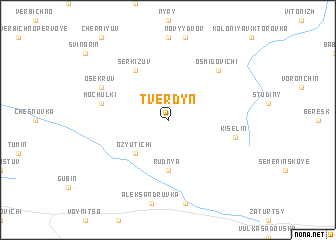 map of Tverdynʼ