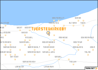 map of Tversted Kirkeby