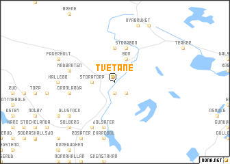 map of Tvetane