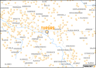 map of Tvrdaš