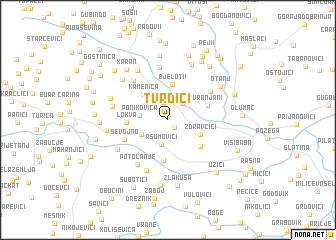 map of Tvrdići