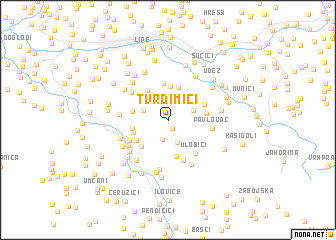 map of Tvrdimići