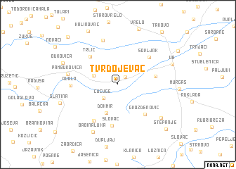 map of Tvrdojevac