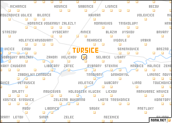 map of Tvršice