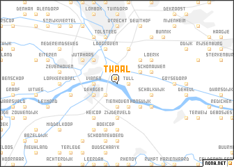 map of ʼt Waal