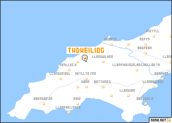 map of Twdweiliog