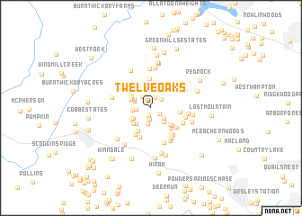 map of Twelve Oaks