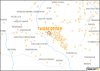 map of Twigs Corner