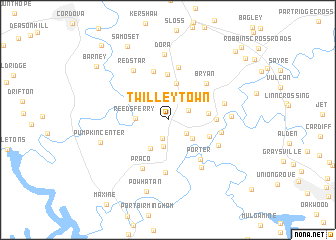 map of Twilley Town