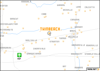 map of Twin Beach