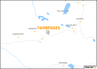 map of Twin Bridges