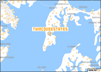 map of Twin Cove Estates