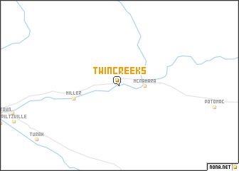 map of Twin Creeks