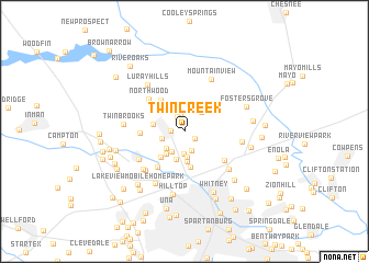 map of Twin Creek