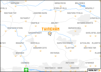 map of Twineham